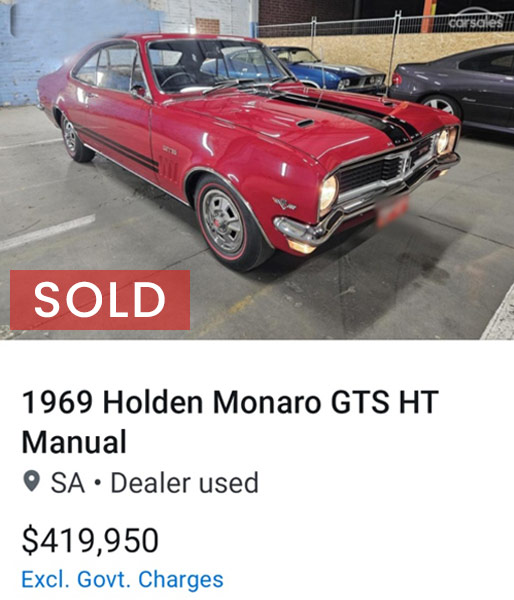 1969 Holden Monaro GTS HT Manual