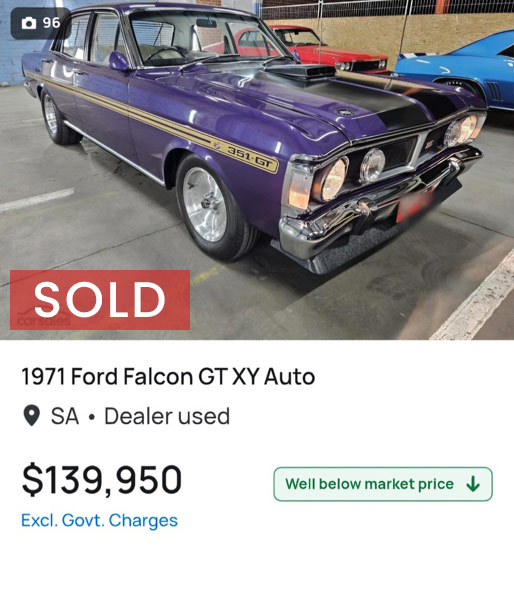 1971 Ford Falcon GT XY Auto