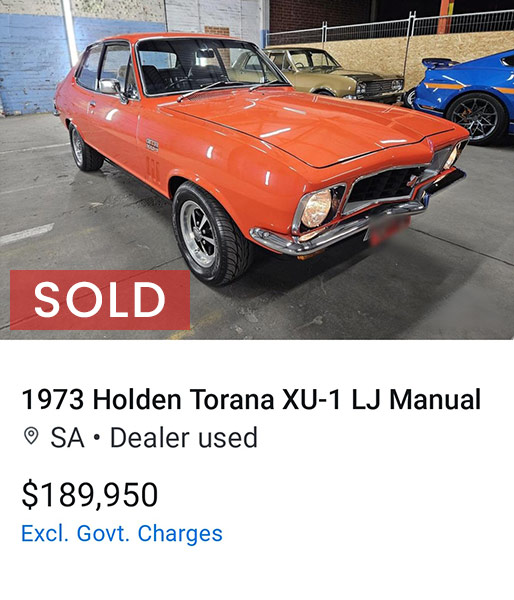 1973 Holden Torana XU 1 LJ Manual