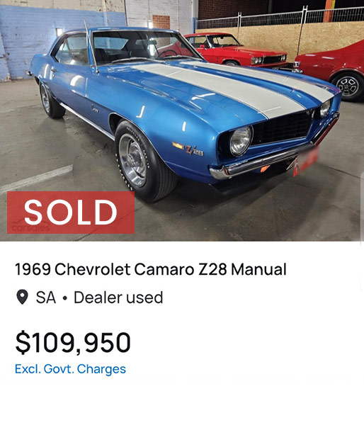 1969 Chevrolet Camaro Z28 Manual