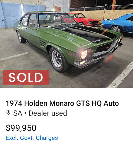 1974 Holden Monaro GTS HQ Auto Green